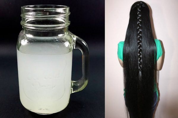 Excellent properties of rice water for hair