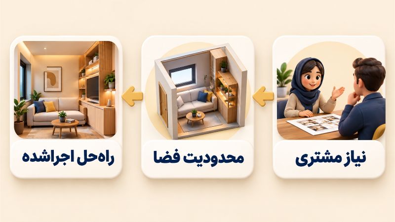 ایده اول هر نمونه کار را به یک روایت کوتاه تبدیل کنید